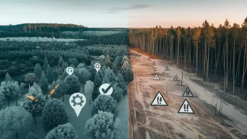 Comparison of verified and poorly managed tree-planting areas.