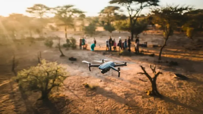 Drone reforestation program in Tana River County Kenya planting indigenous trees on degraded land