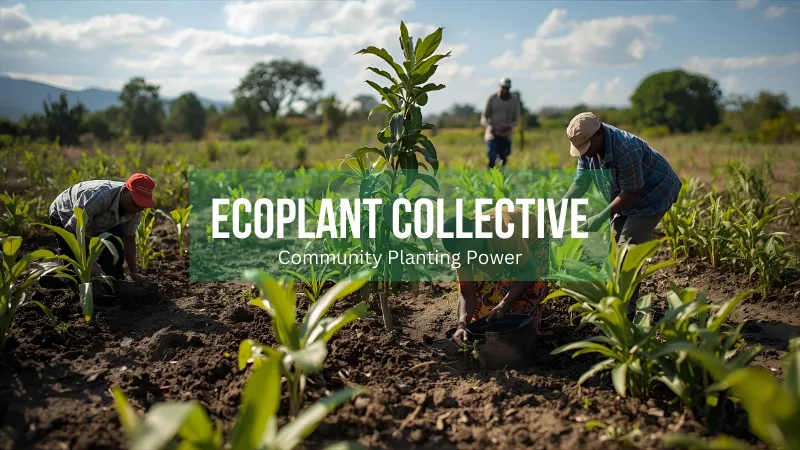 Logo for EcoPlant Collective, a reforestation platform focused on community tree planting projects in Africa and Asia.- Tree planting platforms